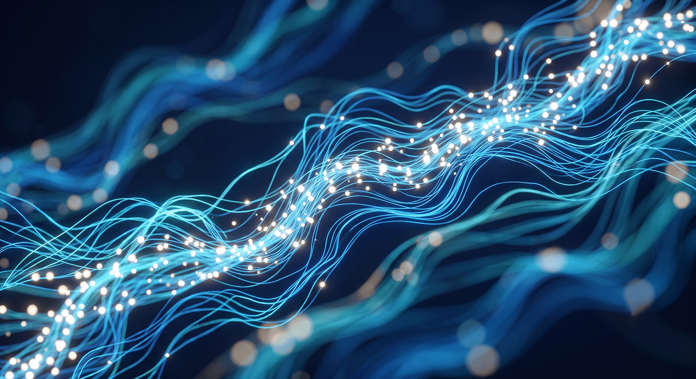 Abstract fiber-optic light patterns